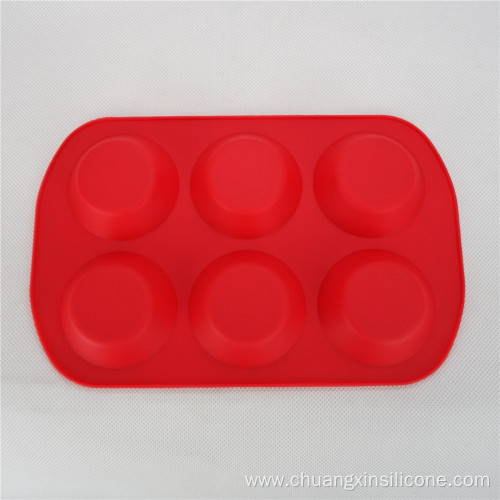 CXKP-200D6M Silicone Bakeware 6 Mini Cup Muffin Pan